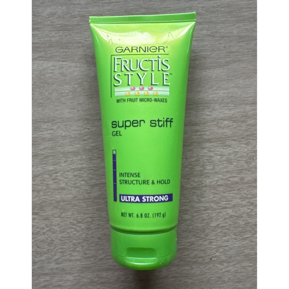 Garnier Fructis Style Super Stiff Gel 6.8 oz RARE Ultra Strong New Old Stock USA